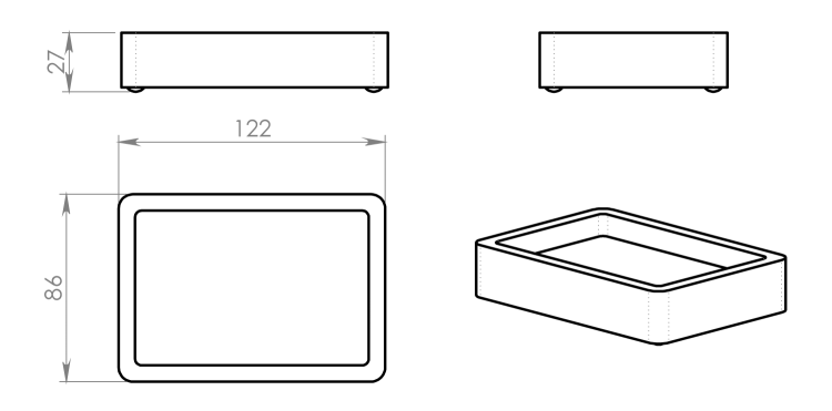 ARIES mydelniczka do postawienia, antracyt AR1185