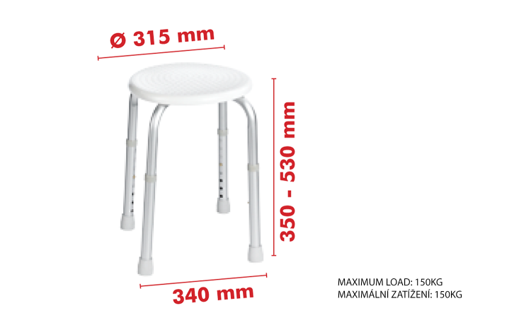 Taboret z regulowaną wysokością A00603101