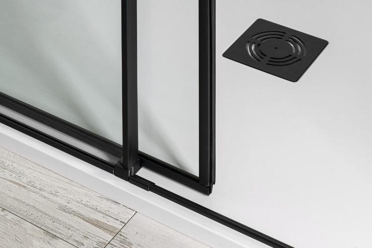 ALTIS  BLACK drzwi prysznicowe przesuwne 1370-1410mm, wysokość 2000mm, szkło 8mm AL4112B