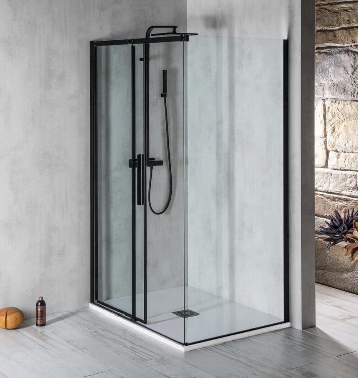 ALTIS BLACK prostokątna kabina prysznicowa 1100x800 mm, wariant L/P AL3912BAL5912B