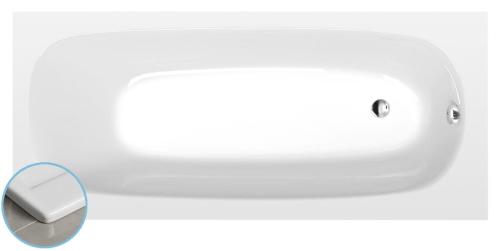 EBRO SLIM wanna prostokątna 170x75x39cm, biała 26711S