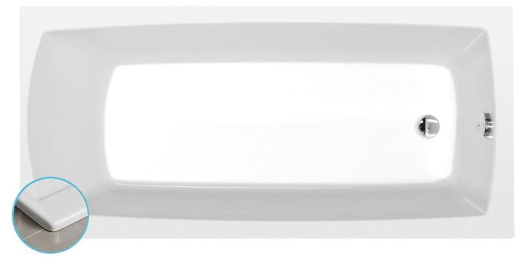 LILY SLIM wanna prostokątna 150x70x39cm, biała 72273S