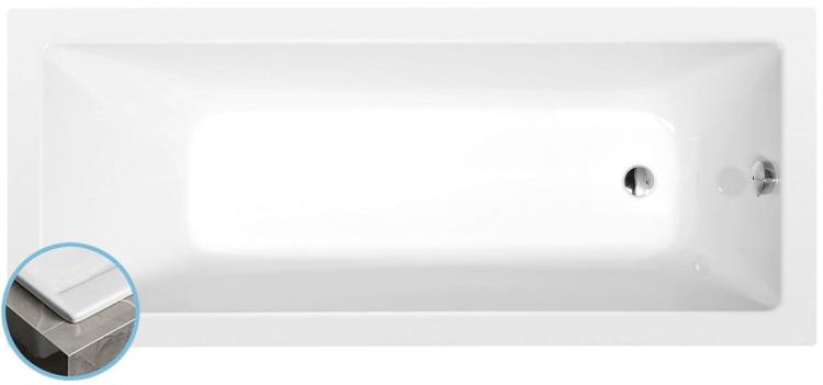 NOEMI SLIM wanna prostokątna 160x70x39cm, biała 71707S