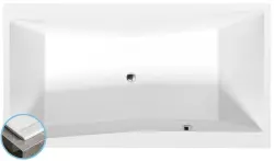 QUEST SLIM wanna prostokątna 180x100x49cm, biała 78511S