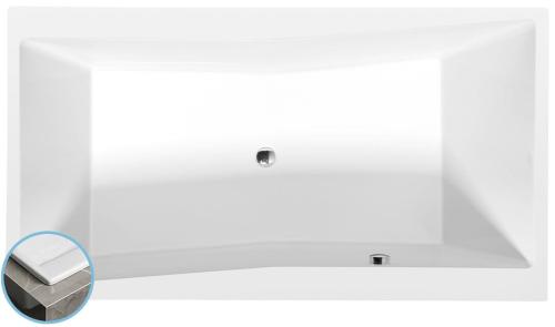 QUEST SLIM wanna prostokątna 180x100x49cm, biała 78511S