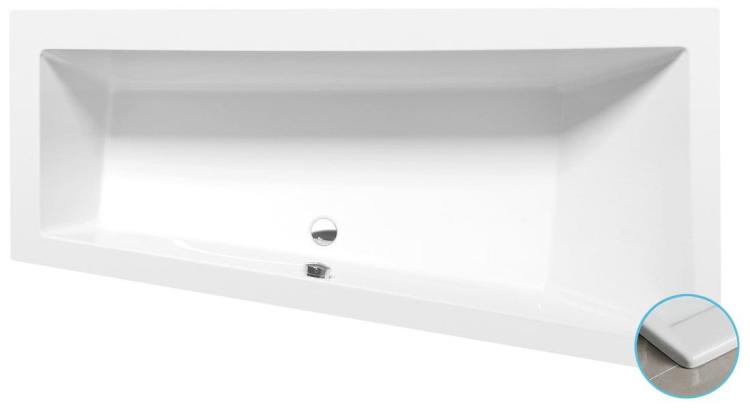 ANDRA R SLIM wanna asymetryczna 180x90x45cm, biała (prawa) 78771S