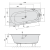 ASTRA WL SLIM wanna asymetryczna 165x90x48cm, biała 30611S