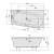ASTRA WR SLIM wanna asymetryczna 165x90x48cm, biała (prawa) 31611S