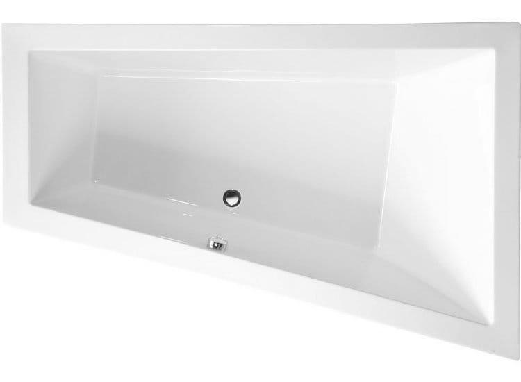 TRIANGL R SLIM wanna asymetryczna 180x120x50cm, biała (prawa) 20611S