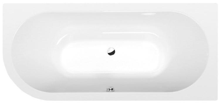 VIVA R SLIM wanna asymetryczna 175x80x47cm, biała (prawa) 78119S