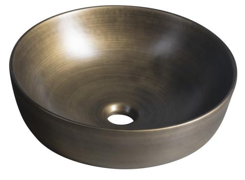 PRIORI umywalka ceramiczna nablatowa, średnica 41,5 cm, brąz PI032