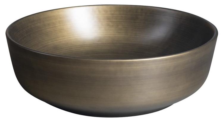 PRIORI umywalka ceramiczna nablatowa, średnica 41,5 cm, brąz PI032