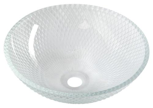 PUKETA umywalka szklana, średnica 42 cm, przezroczysta TY165