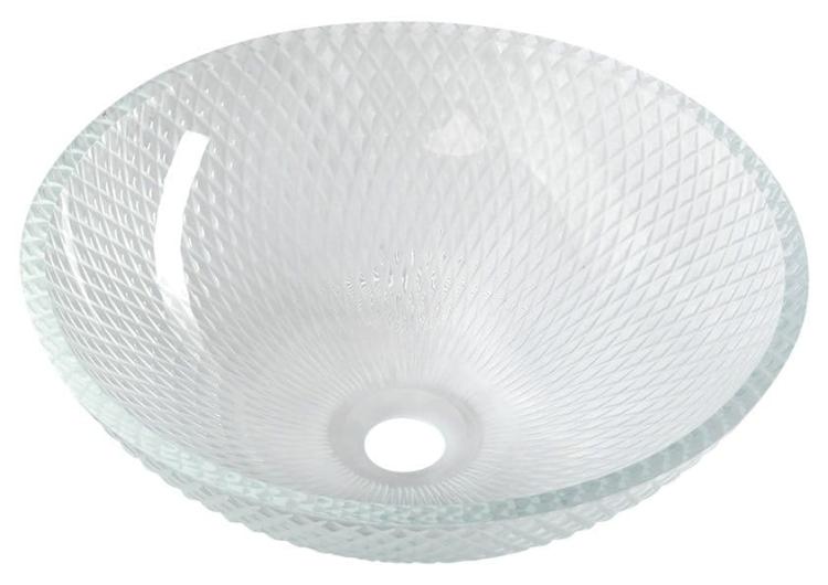 PUKETA umywalka szklana, średnica 42 cm, przezroczysta TY165