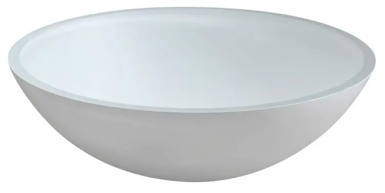 TELICA umywalka szklana, średnica 42 cm, biała TY181W