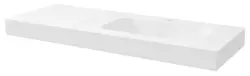 EMICO umywalka prawa, 170x50 cm, wersja L, Rockstone biały mat EM170-B1R-L