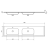 ARUBA umywalka podwójna lewa, 220x51,5 cm, Rockstone biały mat AR220-B2L