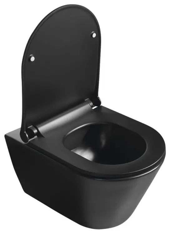 deska WC slim Soft Close, czarny mat 100787-110