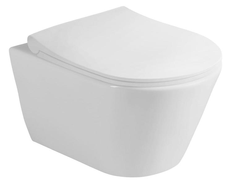 AVVA WC wiszące z funkcją bidetu, Rimless, 35,5x53 cm, biały 100312