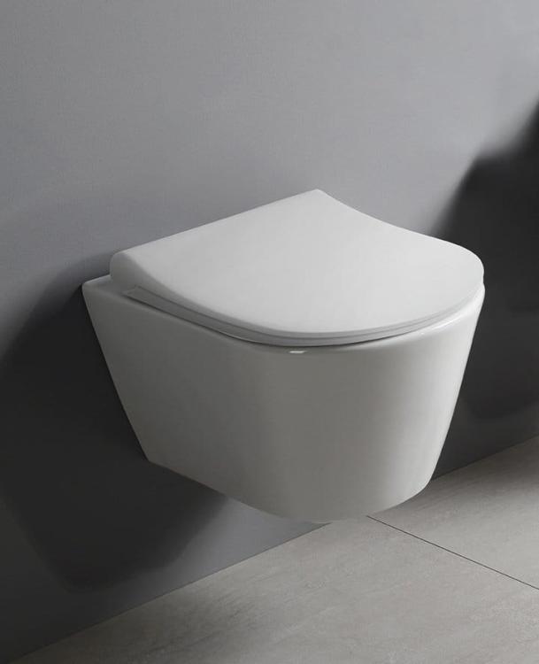 AVVA WC wiszące z funkcją bidetu, Rimless, 35,5x53 cm, biały 100312