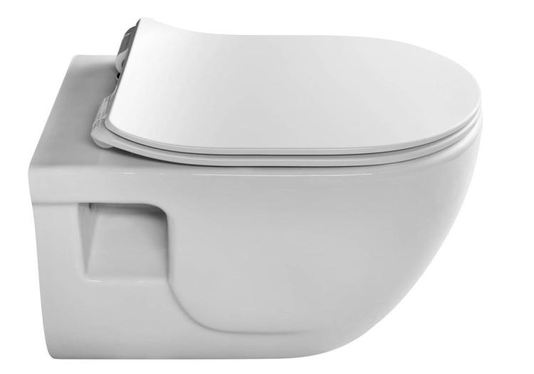 BRILLA WC wiszące, Rimless, 36,5x53 cm, biały 100614
