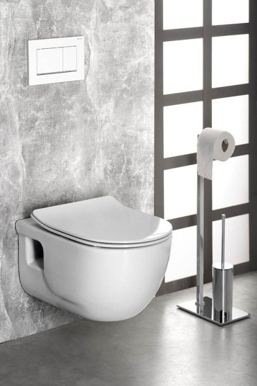 BRILLA WC wiszące, Rimless, 36,5x53 cm, biały 100614