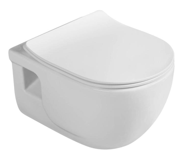 BRILLA WC wiszące z funkcją bidetu, Rimless, 36,5x53 cm, biały 100612