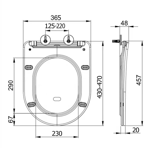 PACO deska do kompaktu WC PACO, SLIM Soft Close, duroplast, biały PCS1012