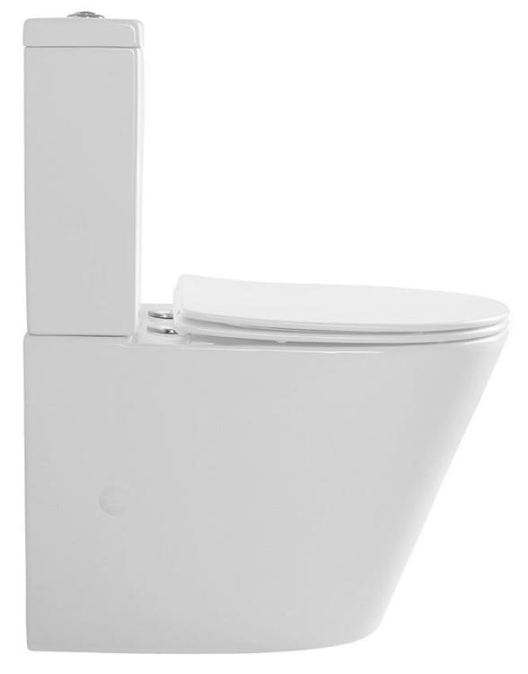 PACO RIMLESS kompakt WC ze spłuczką 38x80x61 cm , odpływ uniwersalny PC1012WR