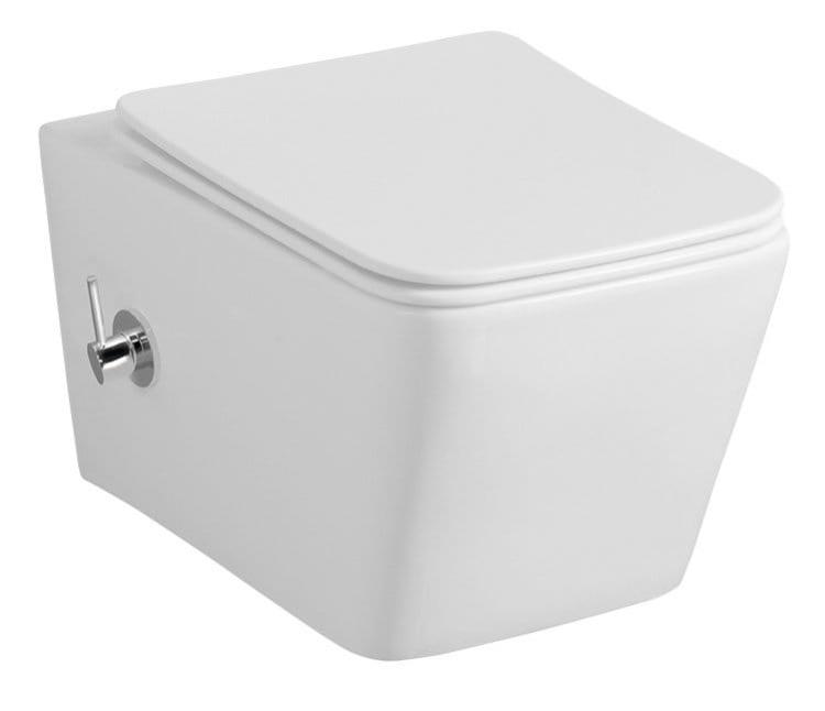 PORTO WC wiszące Rimless, z prysznicem bidetowym i baterią, 36x52 cm, biały PZ102RX