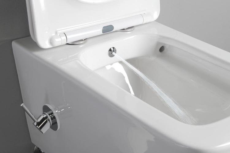 PORTO WC wiszące Rimless, z prysznicem bidetowym i baterią, 36x52 cm, biały PZ102RX