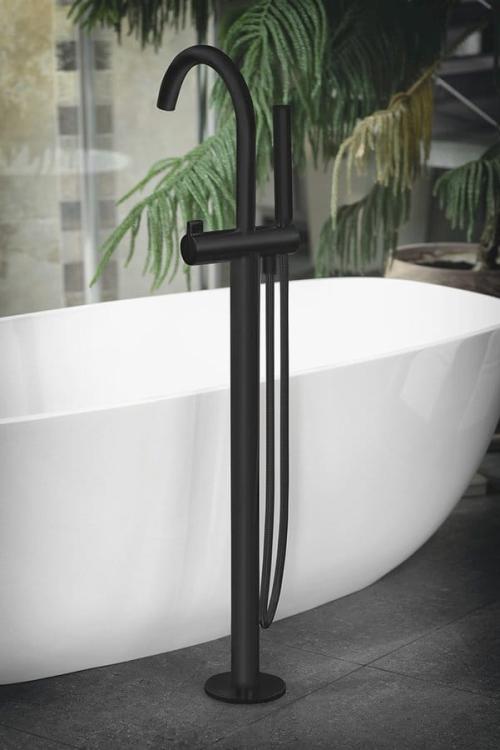 RHAPSODY bateria wannowa wolnostojąca, wysokość 1077 mm, czarny mat R5018B