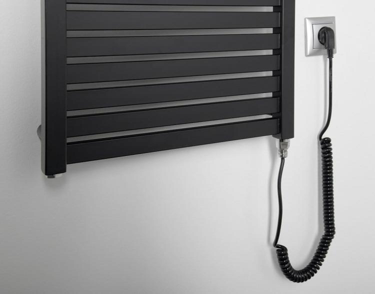 TONDI-E grzejnik elektryczny 450x1330 mm, 500W, czarny mat DE476T