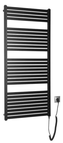 TONDI-E grzejnik elektryczny 600x1330 mm, 600W, czarny mat DE486T