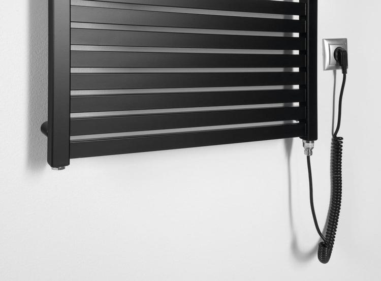 TONDI-E grzejnik elektryczny 600x970 mm, 400W, czarny mat DE466T