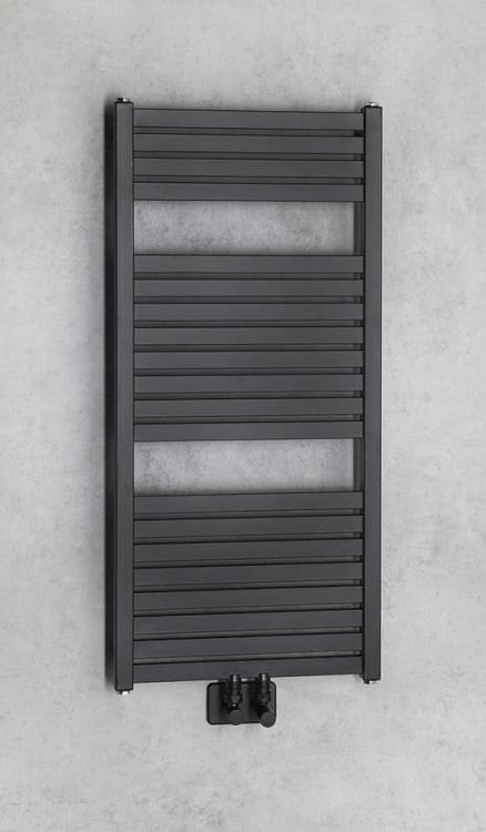 TONDI grzejnik łazienkowy 450x970 mm, podłączenie centralne, czarny mat DT456T