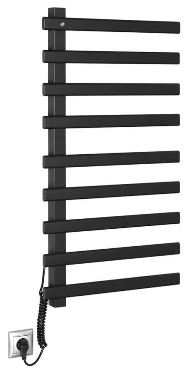 ELCOR elektryczna suszarka na ręczniki 480x920x50mm, 128W, czarny mat EB460