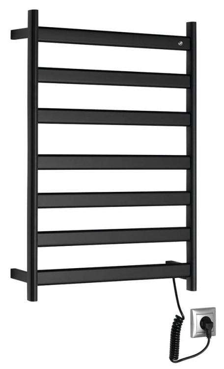 ELIAS elektryczna suszarka na ręczniki 490x730x110mm, 105W, czarny mat EB550