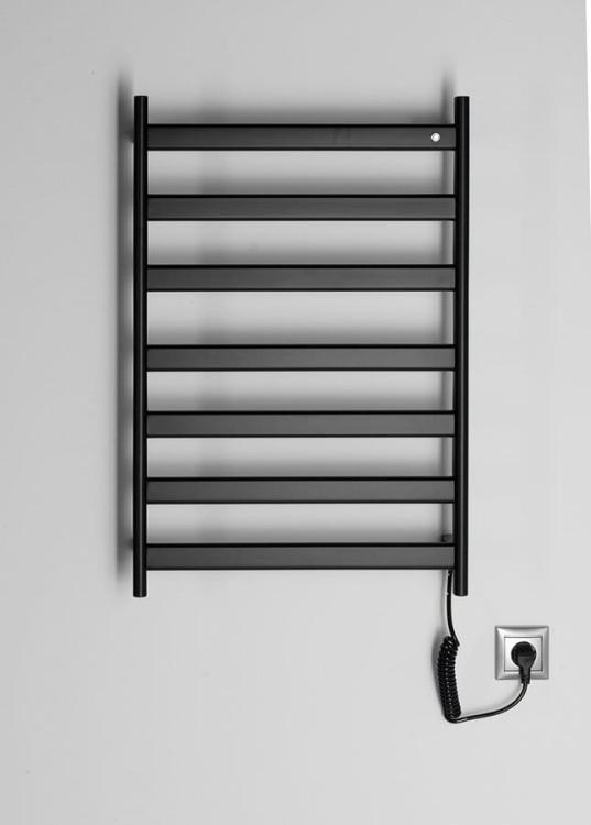 ELIAS elektryczna suszarka na ręczniki 490x730x110mm, 105W, czarny mat EB550