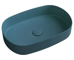 INFINITY OVAL umywalka ceramiczna nablatowa 55x36 cm, Petrol  10NF65055-2P
