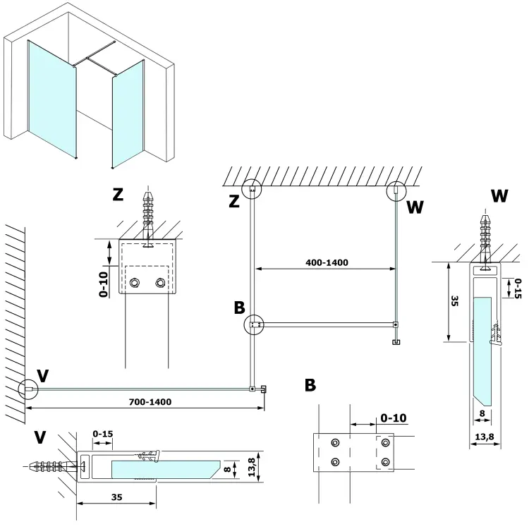 VARIO szkło czyste 1400x2000mm GX1214