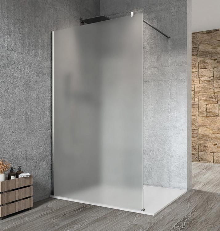 VARIO CHROME jednoczęściowa kabina prysznicowa Walk-In, montaż przy ścianie, szkło matowe, 800 mm GX1480GX1010