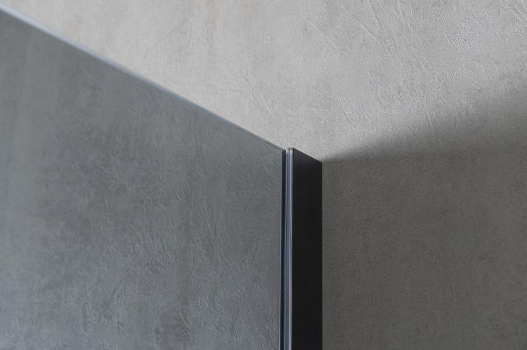 VARIO BLACK jednoczęściowa kabina prysznicowa Walk-In, montaż przy ścianie, szkło dymione, 1100 mm GX1311GX1014