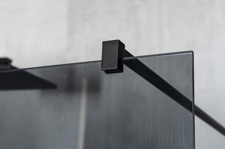 VARIO BLACK jednoczęściowa kabina prysznicowa Walk-In, montaż przy ścianie, szkło dymione, 1200 mm GX1312GX1014