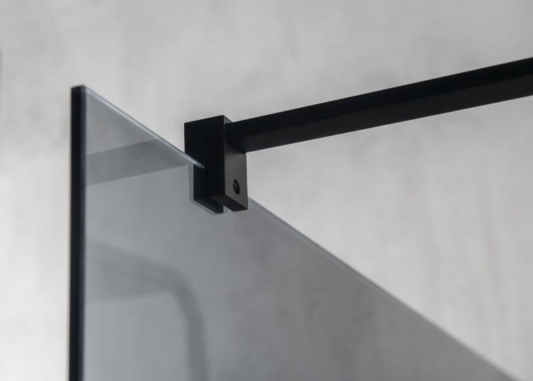 VARIO BLACK jednoczęściowa kabina prysznicowa Walk-In, montaż przy ścianie, szkło matowe, 1200 mm GX1412GX1014