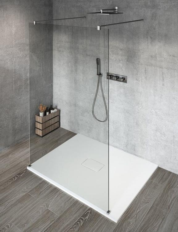 VARIO CHROME jednoczęściowa kabina prysznicowa Walk-In, szkło czyste, 700 mm GX1270GX2210
