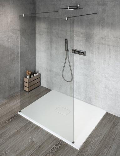 VARIO CHROME jednoczęściowa kabina prysznicowa Walk-In, szkło czyste, 1300 mm GX1213GX2210