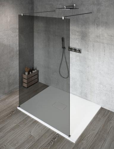 VARIO CHROME jednoczęściowa kabina prysznicowa Walk-In, szkło dymione, 1300 mm GX1313GX2210