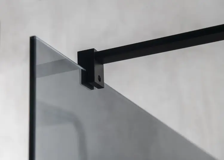 VARIO BLACK jednoczęściowa kabina prysznicowa Walk-In, szkło matowe, 1200 mm GX1412GX2214