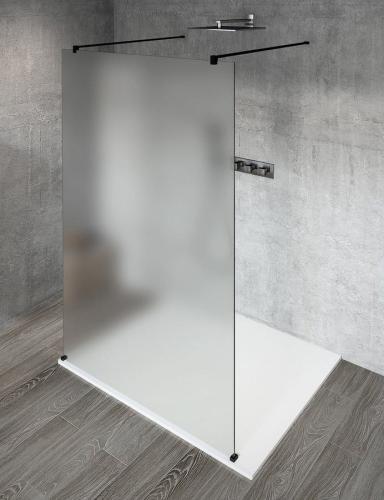 VARIO BLACK jednoczęściowa kabina prysznicowa Walk-In, szkło matowe, 1400 mm GX1414GX2214